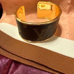 Louis Vuitton Gold and Brown Monogram Bracelet